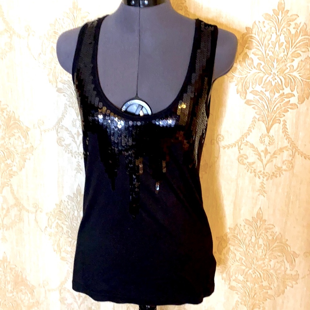🖤 F21 Black Sequin Tank